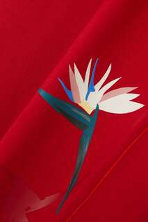 ADIDAS ORIGINALS + Эластичные леггинсы из переработанного джерси Thebe Magugu с цветочным принтом, красный