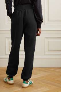 ADIDAS ORIGINALS Спортивные брюки из смесового хлопкового джерси с вышивкой, черный