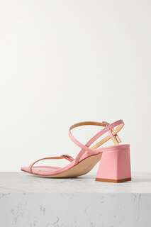 AEYDE лакированные сандалии Greta с ремешком на пятке, розовый