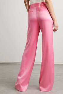 ALICE + OLIVIA атласные брюки Deanna с эффектом потертости, ярко-розовый