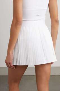 ALO YOGA эластичная теннисная юбка Aces с эффектом запаха и складками, белый
