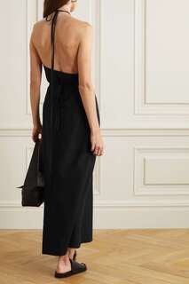 BASERANGE платье макси Ligo из шелковой вуали с вырезом халтер, черный
