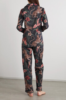 DESMOND &amp; DEMPSEY + NET SUSTAIN пижамный комплект из органического хлопка с принтом, черный