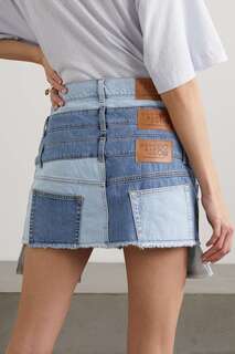 DODO BAR OR многослойная джинсовая юбка мини в технике пэчворк Holly, деним