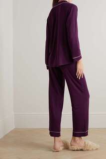 EBERJEY пижамный комплект Gisele из эластичного модала с окантовкой, фиолетовый
