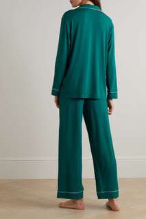 EBERJEY пижамный комплект Gisele из эластичного модала с окантовкой, зеленый