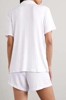 EBERJEY + NET SUSTAIN Пижамный комплект Gisele в рубчик из эластичного материала TENCEL Modal, белый