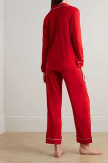 EBERJEY пижамный комплект Gisele из эластичного модала с окантовкой, красный