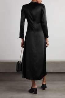 ENVELOPE1976 платье миди Campania из шелкового атласа, черный