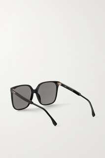 FENDI EYEWEAR солнцезащитные очки в крупной квадратной оправе из ацетата, черный