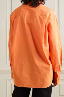 FRANKIE SHOP рубашка Lui из органического хлопка и поплина, апельсин