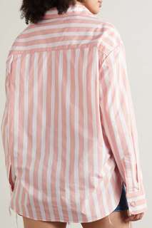 FRANKIE SHOP полосатая рубашка Lui из хлопкового поплина, розовый