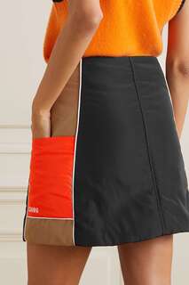 GANNI + NET SUSTAIN мини-юбка из переработанного материала в стиле колор-блок, черный
