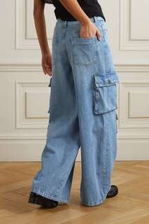 FRANKIE SHOP джинсовые брюки карго Hailey, светло-синий