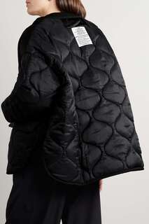 FRANKIE SHOP Утепленная стеганая куртка из рипстопа, черный