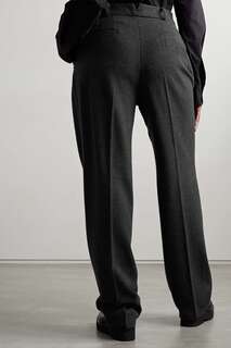 FRANKIE SHOP широкие брюки Layton из смесовой шерсти со складками, серый