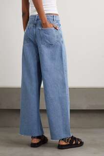 GANNI Органические широкие джинсы с высокой посадкой, деним