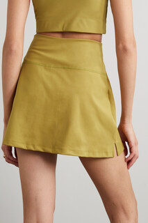 GIRLFRIEND COLLECTIVE + NET SUSTAIN Теннисная юбка из компрессионного эластичного переработанного материала, зеленый