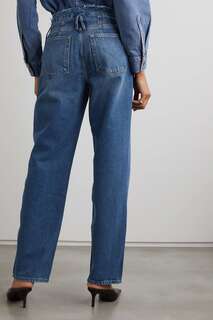 GOOD AMERICAN Хорошие джинсы прямого кроя с высокой посадкой в ​​стиле 90-х., деним