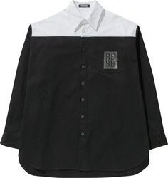 Рубашка Raf Simons Oversized Bicolor Denim Shirt &apos;Black&apos;, черный