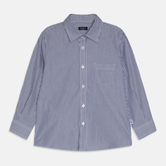 Рубашка Il Gufo Striped Kent Collar, темно-синий/белый