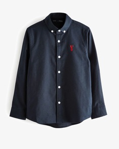 Рубашка Next Long Sleeve Oxford, темно-синий