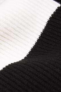 JOSEPH Ребристый полосатый шарф из мериносовой шерсти, черный