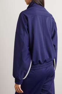 JW ANDERSON + Спортивная куртка Run Hany из эластичного джерси с вышивкой и молнией до половины, синий