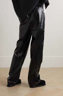 KASSL EDITIONS Широкие брюки из искусственной кожи, черный