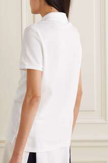 LACOSTE Рубашка-поло из хлопкового пике с аппликацией, белый