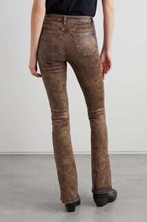 L&apos;AGENCE Расклешенные джинсы Selma с завышенной талией и покрытием, коричневый L'agence