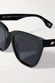 LE SPECS Солнцезащитные очки большого размера «кошачий глаз» из переработанного ацетата, черный