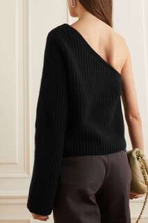 LISA YANG кашемировый свитер Margit в рубчик с одним рукавом, черный