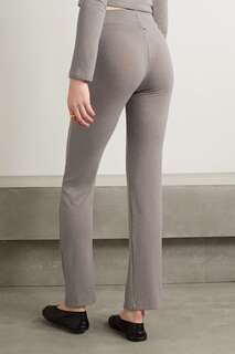 LESET Узкие брюки Lauren из эластичного трикотажа с начесом, серо-коричневый