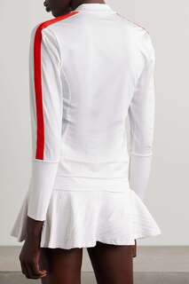 L&apos;ETOILE SPORT Спортивная куртка из эластичного джерси с сетчатыми вставками, белый