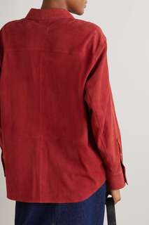 LOULOU STUDIO замшевая рубашка Ora, красный