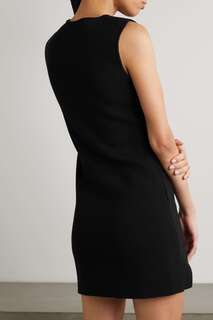 LVIR Трикотажное мини-платье в рубчик, черный