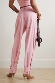 LVIR Зауженные брюки из твила со складками, розовый