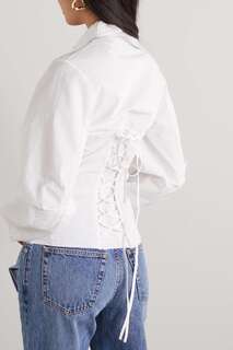 MARQUES&apos; ALMEIDA Рубашка из фактурного хлопка со шнуровкой, белый