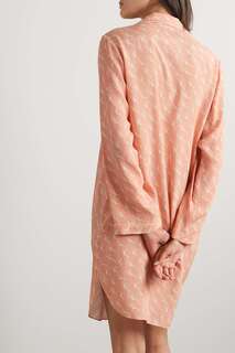 MORGAN LANE ночная рубашка Jillian из крепа с принтом, розовый