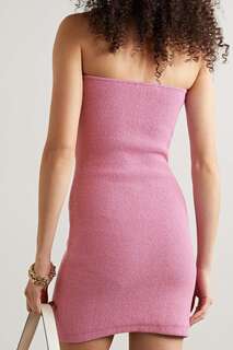 NANUSHKA платье мини Zina без бретелек из смесового органического хлопка, розовый