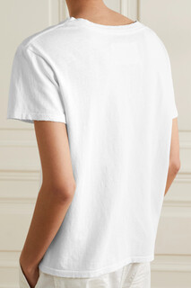 NILI LOTAN футболка Brady из хлопкового джерси с эффектом потертости, белый
