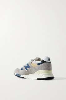 NEW BALANCE Сникеры 998 Core из кожи, сетки и замши с резиновой отделкой, серый