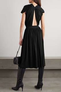 NINETY PERCENT Платье миди Bythos со сборками из эластичного лиоцелла TENCEL, черный