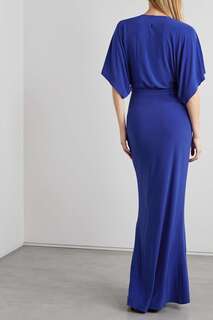 NORMA KAMALI платье макси Obie из эластичного джерси, синий