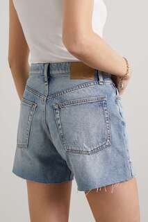 RAG &amp; BONE джинсовые шорты с эффектом потертости Vintage Cut Off, синий