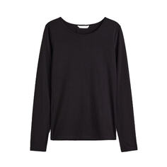 Лонгслив H&amp;M Jersey Top, чёрный H&M