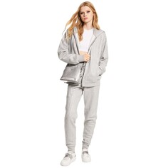 Толстовка Michael Michael Kors Crystal Pinstripe Organic Cotton Blend Zip-Up, серый