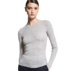 Свитер Michael Kors Hutton Featherweight Cashmere, светло-серый