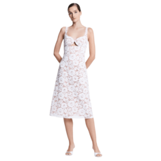 Платье Michael Kors Cutout Floral Lace Sheath, белый